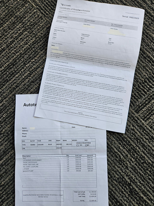 S3205 7' E38 Sedan 740iL M60 AUTO 1995/02