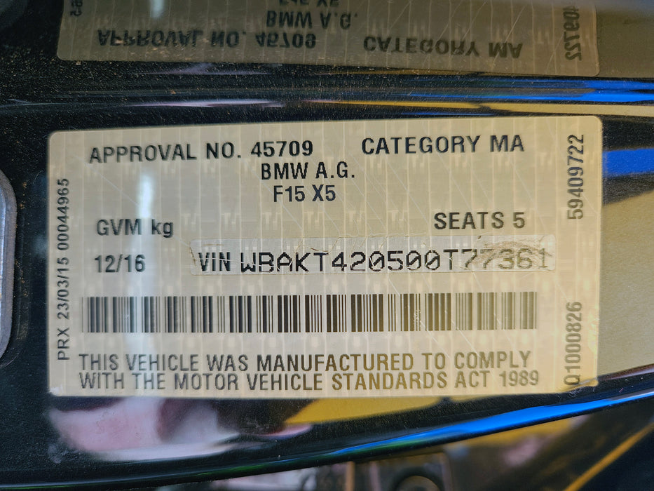 S3196 X5 F15 SAV 25d B47 AUTO 2016/09