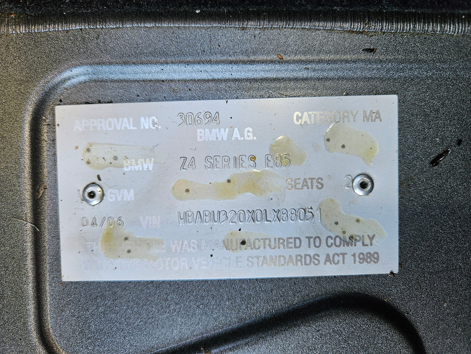 S3225 Z4 E85 Roadster 2.5si N52 AUTO 2006/02