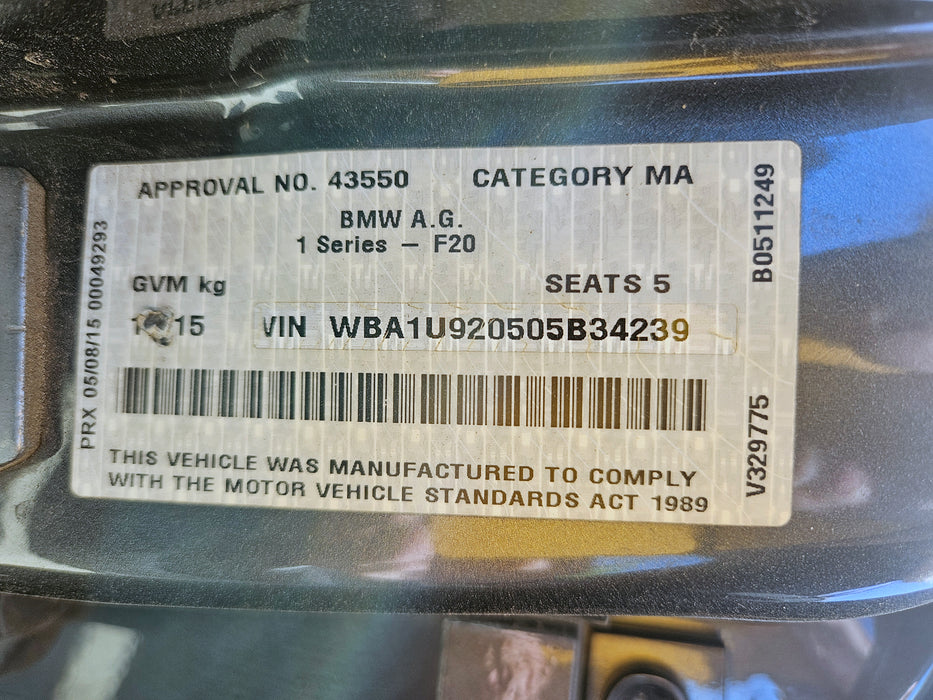S3235 1' F20 LCI Hatch 125i N20 AUTO 2015/09