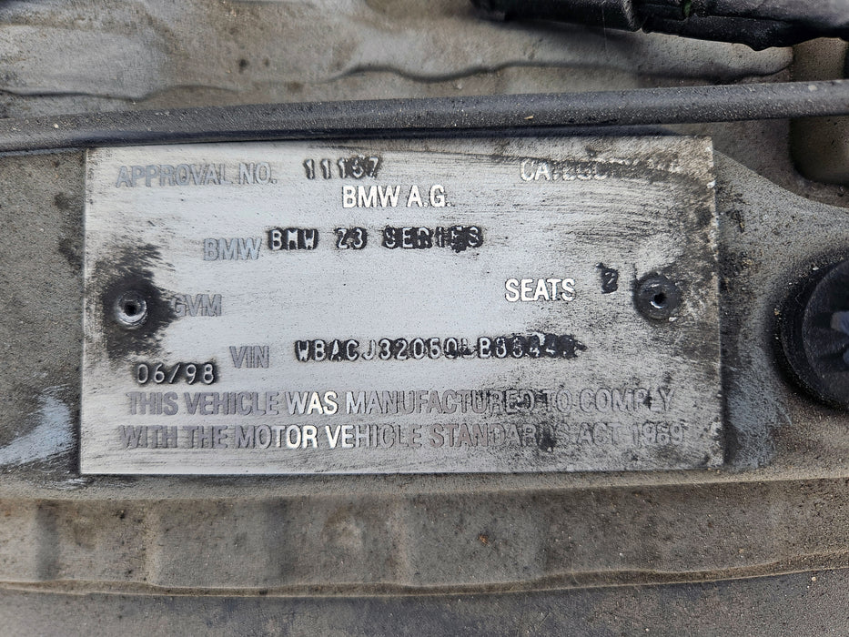 S3236 Z3 E36 Roadster 2.8 M52 MANUAL 1998/03