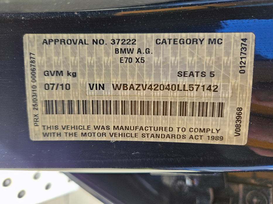 S3248 E70 X5 SUV 35iX N55 AUTO 2010/04