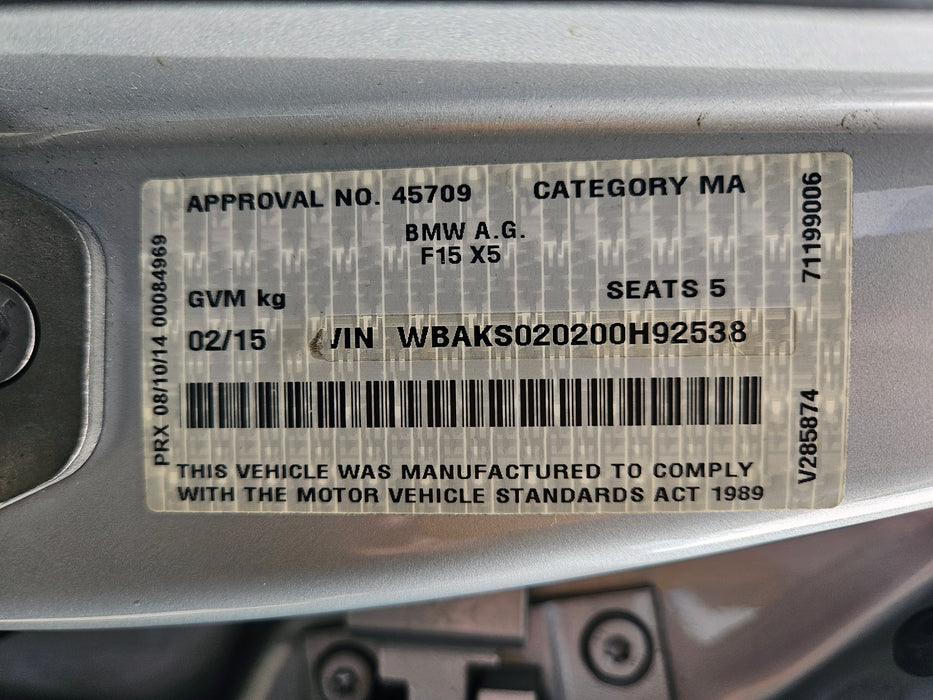 S3249 X5 F15 SAV 25d N47S1 AUTO 2014/10