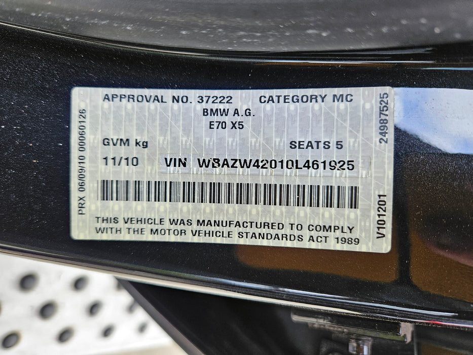 S3262 X5 E70 LCI SUV 30dX N57 AUTO 2010/09