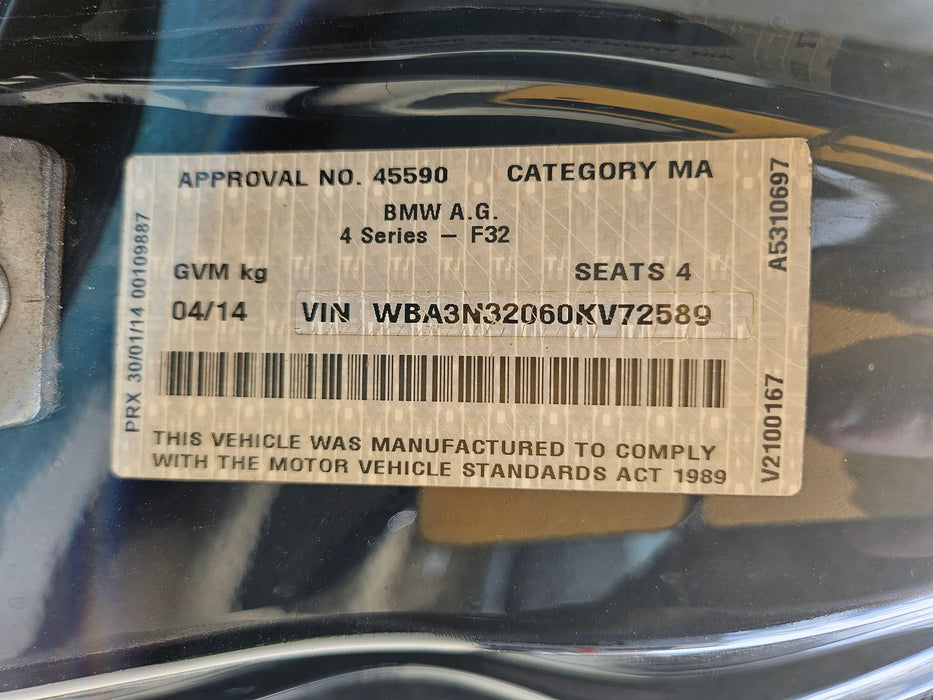 S3264 3' F32 Coupe 428i N20 AUTO 2013/12