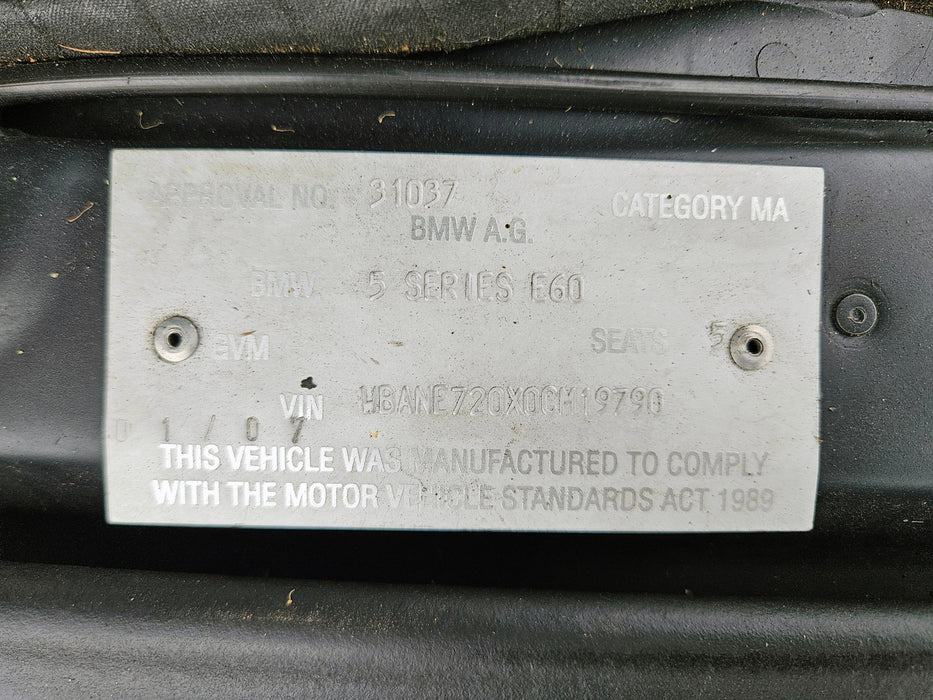 S3266 5' E60 Sedan 530i N52 AUTO 2006/06