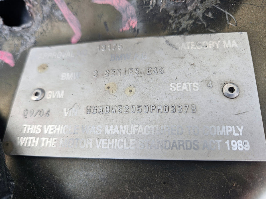 S3268 3' E46 Convertible 330Ci M54 AUTO 2004/07