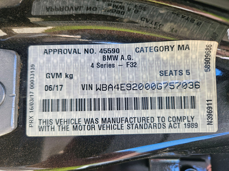 S3270 4' F36 Gran Coupe 420d B47 AUTO 2016/07