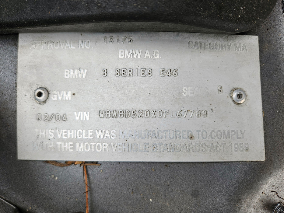 S3272 3' E46 Coupe 330Ci M54 SMG 2003/11
