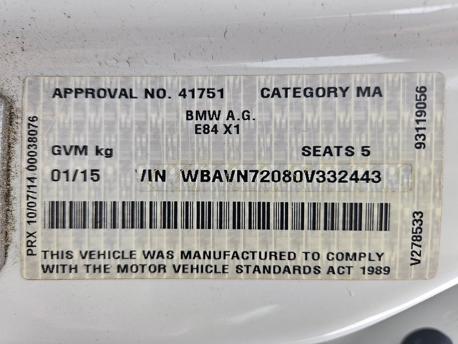 S3296 X1 E84 SAV 18d N47N AUTO 2014/10