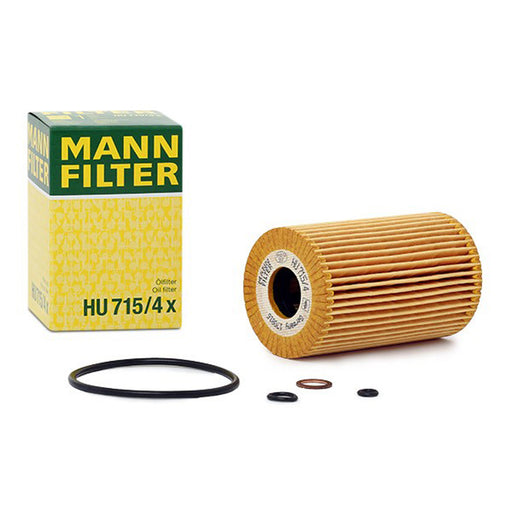 BMW Oil Filter Set E36 Z3 M43 M44 MANN FILTER HU715/4x 11421716192