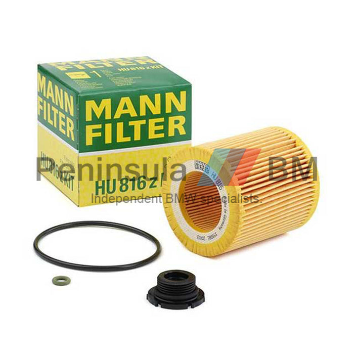 BMW Oil Filter F10 F11 F20 F30 MANN FILTER 11427640862 HU816ZKIT