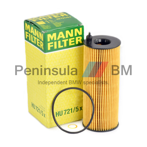 BMW Oil Filter Diesel E8X E9X E60 X1 X3 N47 MANN FILTER 11427807177 HU721/5x