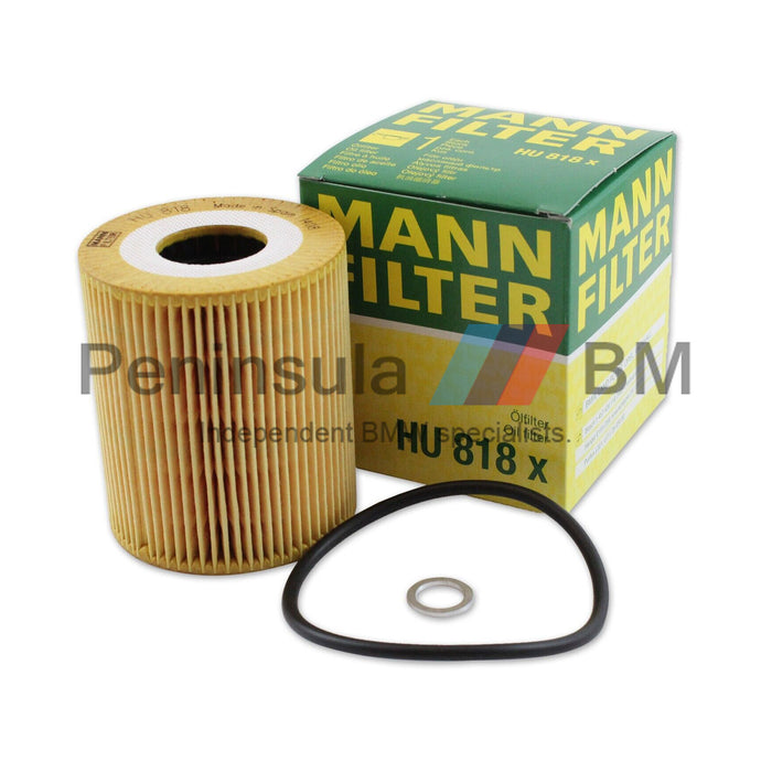 BMW Oil Filter X5 E53 M57 Diesel MANN FILTER HU 818 X 11422247392