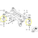 BMW Rubber Bush Rear Axle Mount E53 X5 MEYLE 33316770454