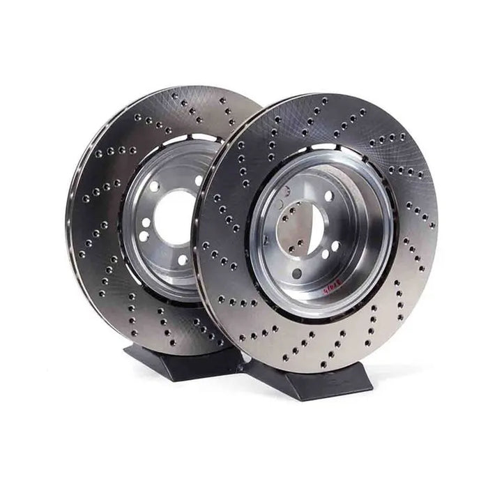 BMW Brake Disc Left Cross Drilled M5 M6 E60 E63 ZIMMERMANN 34212282807