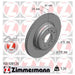 BMW Brake Disc Rear Ventilated 750i 850CSi E38 E31 ZIMMERMANN 34216767062