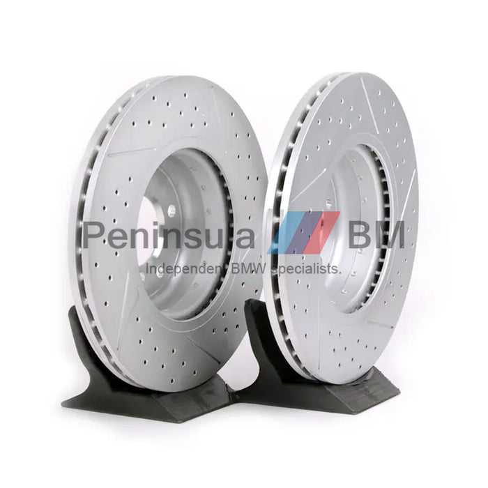 BMW Brake Disc Front Ventilated Drilled 135i E82 E88 ZIMMERMANN 34116786392