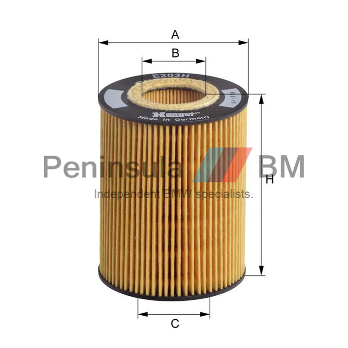 BMW Oil Filter E60 E63 E64 E65 E66 X5 E53 N62 V8 HENGST 11427511161