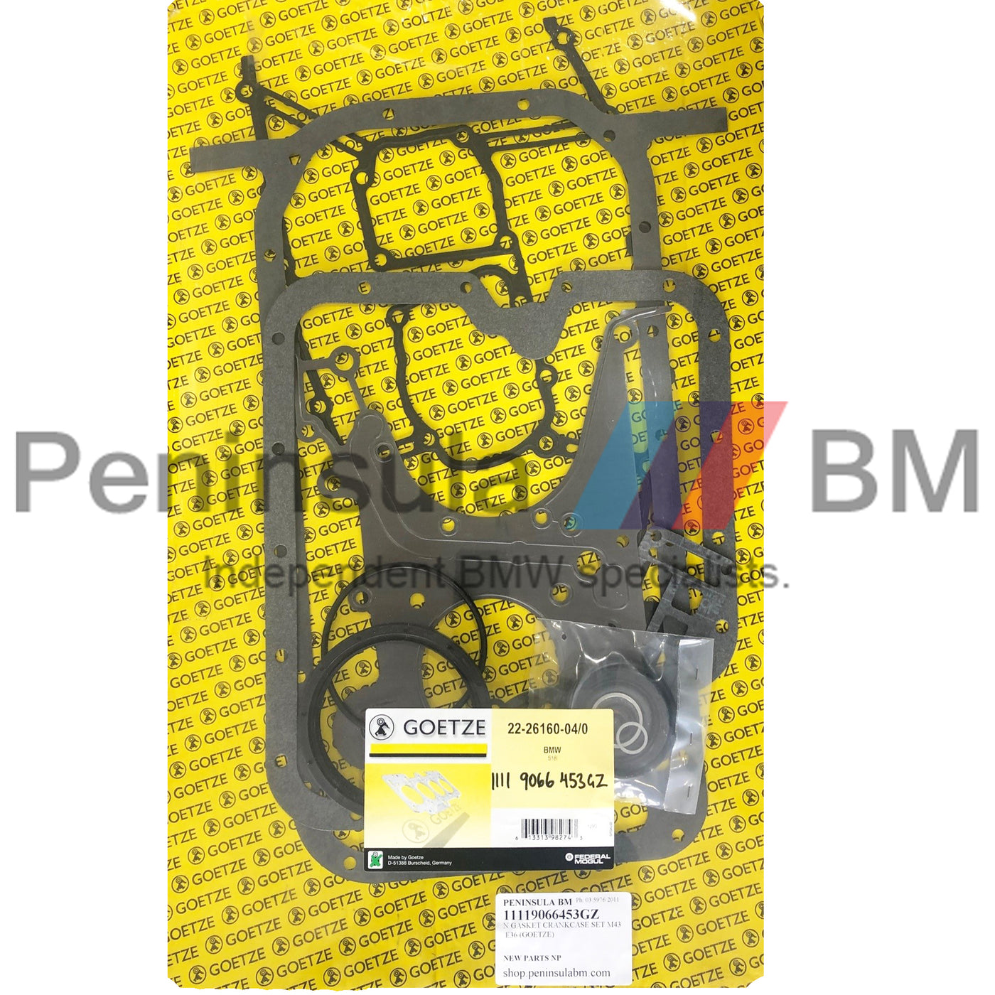 BMW Gasket Set Crankcase E36 M43 11119066453 — Peninsula BM