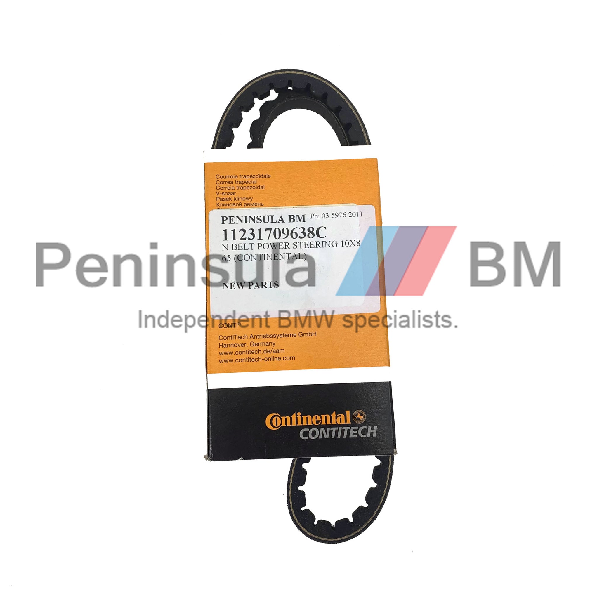 BMW Ribbed VBelt Power Steering E21 E30 E34 E32 11231709638 — Peninsula BM
