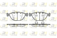BMW Brake Pads Front X5 E53 4.4 4.6 4.8 34116761282