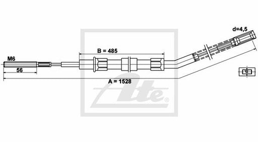 BMW Hand Brake Bowden Cable 1502 1602 2002 34411103128
