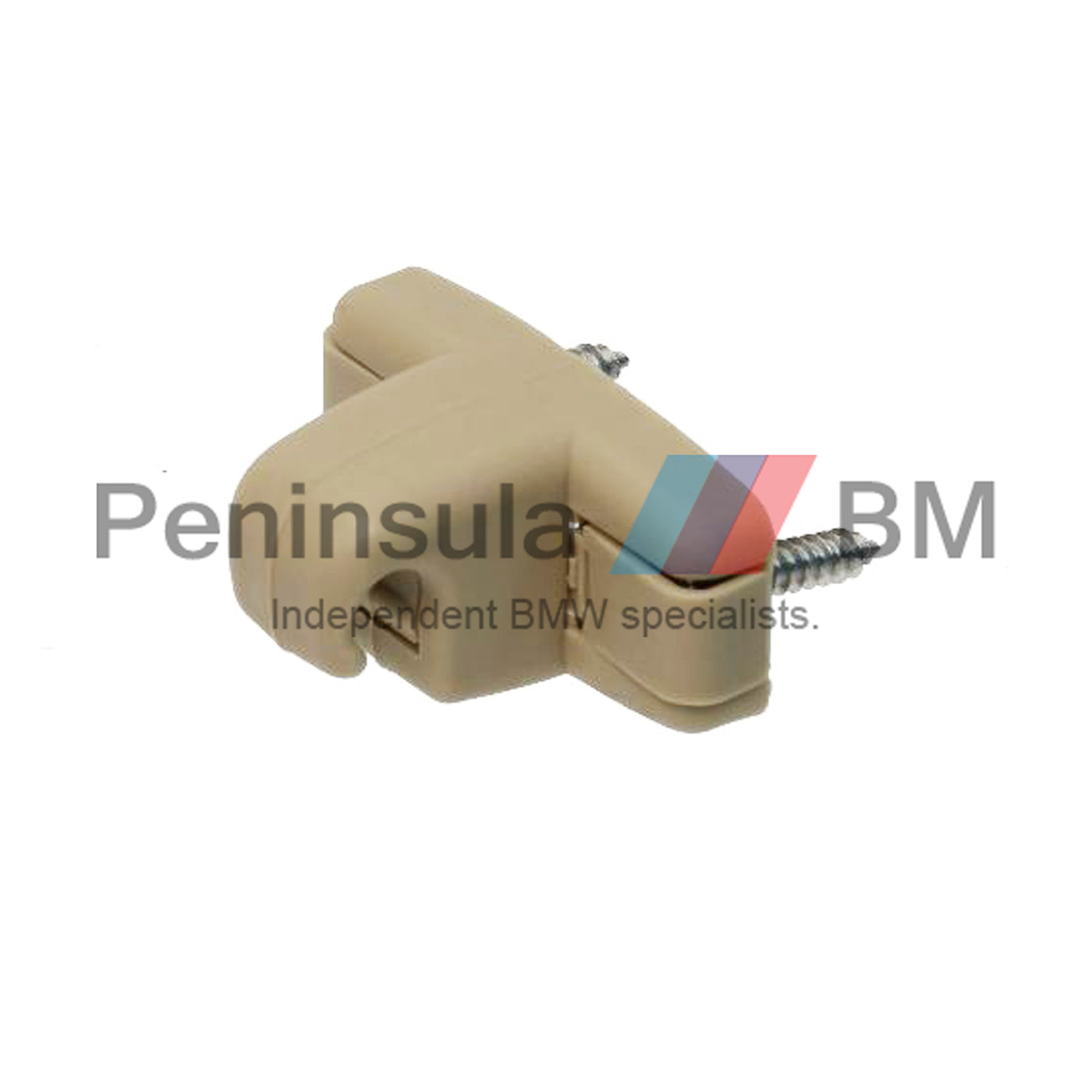 Beige Sun Visor Clips For BMW E46 – Pair Of Roof Holder Hooks (51168243575)