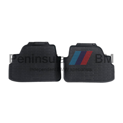 BMW Floor Mats All-Weather Rear Set E82 Coupe Genuine 51472239696
