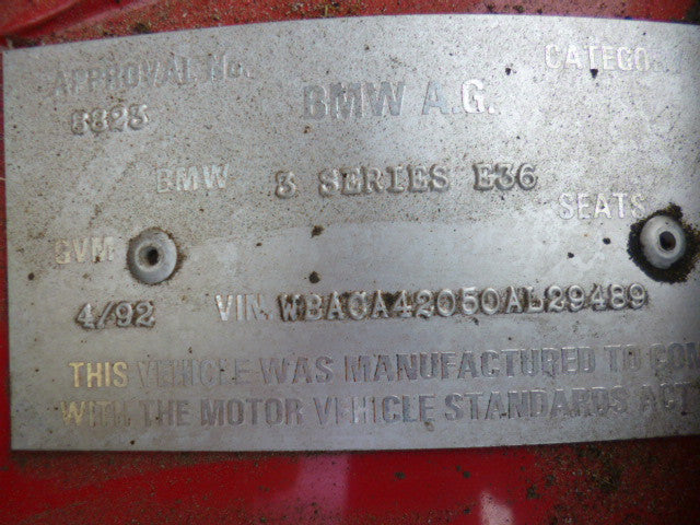 S2656 3' E36 Sedan 318i M40 AUTO 1992/02 - Peninsula BM