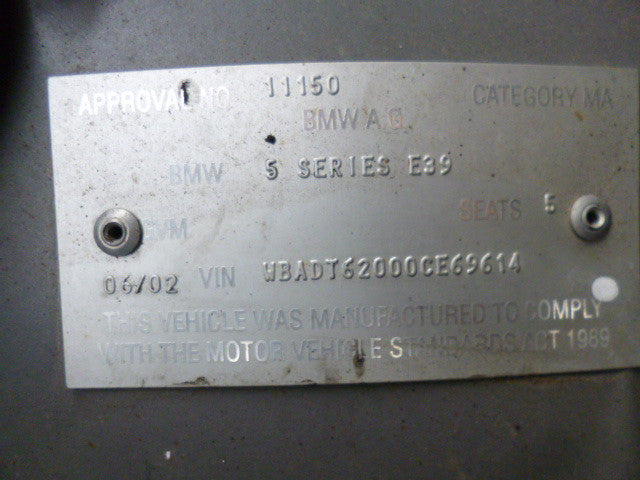 S2666 5' E39 Sedan 530i M54 AUTO 2002/04 - Peninsula BM
